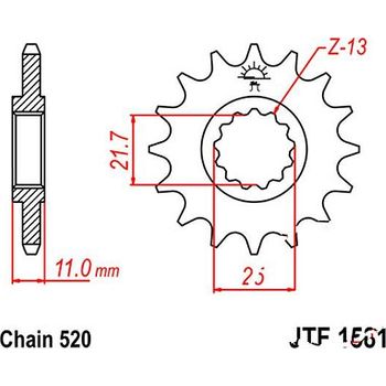 bts-ersatzteile.de :  Zahnrad Ritzel 16Z Teilung 520 front sprocket 16tooth pitch Yamaha YZF-R6 YZF FZ 