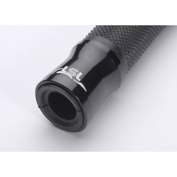 bts-ersatzteile.de :  LSL Griffunit schwarz/125mm handlebar grips aluminium-rubber 125mm black 