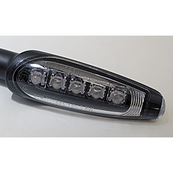 bts-ersatzteile.de :  Blinkleuchte KOSO LED-Blinker schwarz mattes Metallgehäuse transparentes Glas 